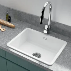 Évier céramique blanc Sanindusa VALET 1 bac 60x46 cm