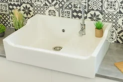 Évier céramique blanc Tradition 80 cm