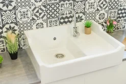 Évier céramique blanc Tradition 80 cm