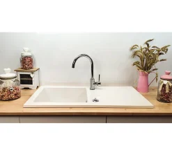 Évier céramique Lingot XS 1 cuve blanc