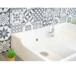 Évier céramique timbre d'office Grand Siècle blanc 90 cm