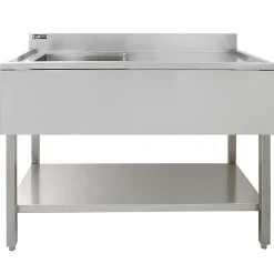 Évier Cuisine Commercial en Acier Inoxydable & Robinet - Drainage à droite