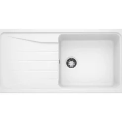 Évier cuisine en granit noir Blanco SONA XL 6S - 1 cuve égouttoir réversible - 100x50cm