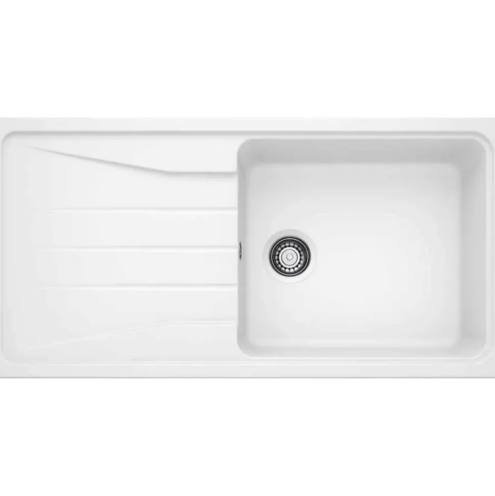 Évier cuisine en granit noir Blanco SONA XL 6S - 1 cuve égouttoir réversible - 100x50cm