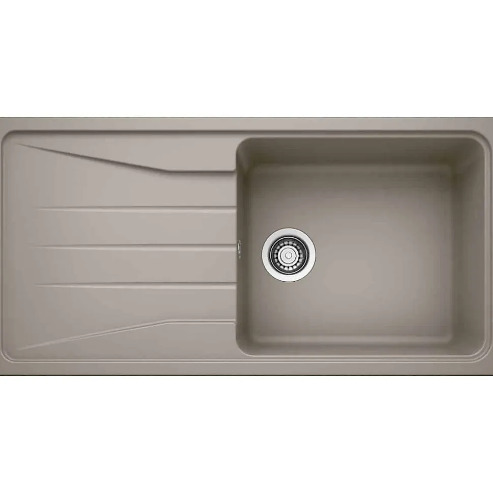 Évier cuisine en granit noir Blanco SONA XL 6S - 1 cuve égouttoir réversible - 100x50cm