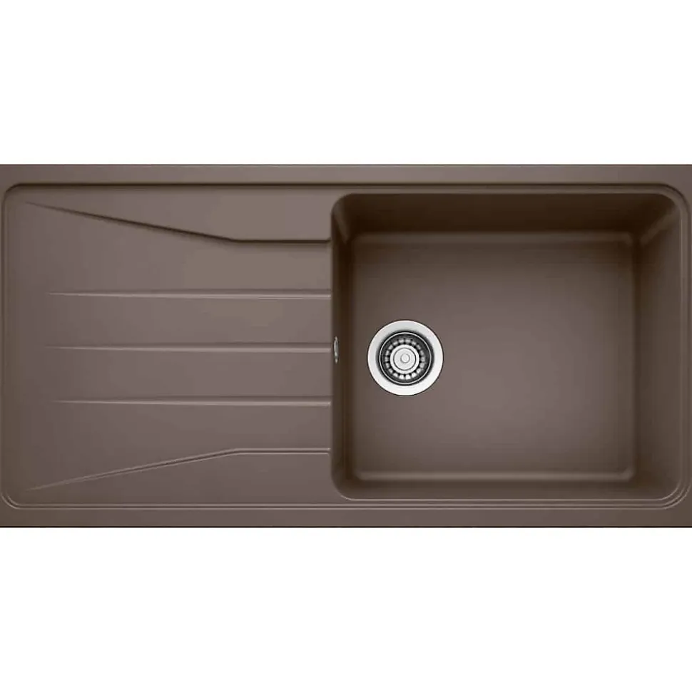 Évier cuisine en granit noir Blanco SONA XL 6S - 1 cuve égouttoir réversible - 100x50cm