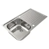 Évier de cuisine 1 cuve et 1 égouttoir en acier inoxydable Jabiri