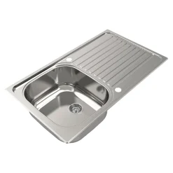 Évier de cuisine 1 cuve et 1 égouttoir en acier inoxydable Jabiri