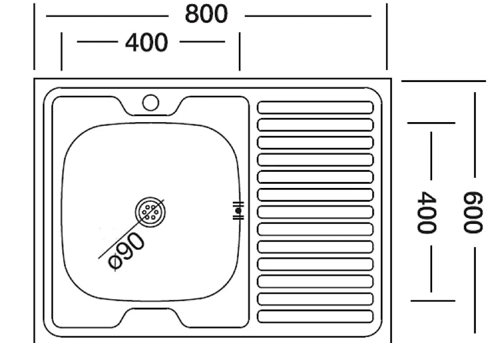 Évier de cuisine à poser 2 bacs Mayr acier inoxydable satiné avec égouttoir