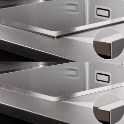 Évier de Cuisine 30 x 45 cm, CECIPA MAX Évier en inox brossé, Évier 1 Bac Montage Encastré ou Supérieur