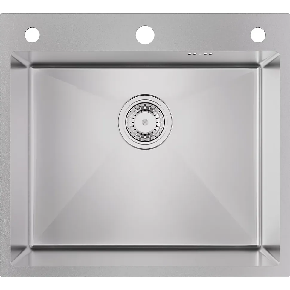 Évier de Cuisine 50 x 45 cm, SOFETIY MAX Évier en inox brossé, Évier 1 Bac Montage Encastré ou Supérieur