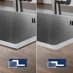 Évier de Cuisine 68 x 45 cm, SOFETIY MAX Évier en Inox, Évier 1 Bac avec Panier de Drainage