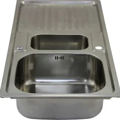 Évier de Cuisine en Acier Inoxydable 105cm x 50cm et Robinet Rainbow