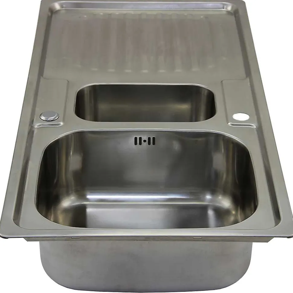 Évier de Cuisine en Acier Inoxydable 105cm x 50cm et Robinet Rainbow