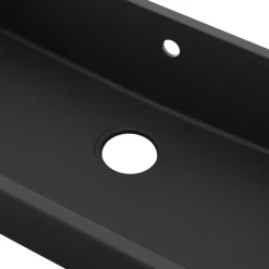 Évier de cuisine en composite de quartz noir 1 bac à encastrer GoodHome Sorrel