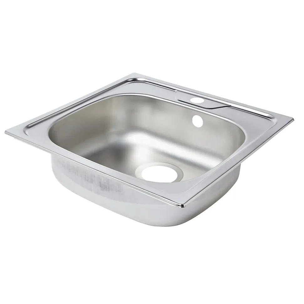 Évier de cuisine en inox satiné 1 bac à encastrer Gamow