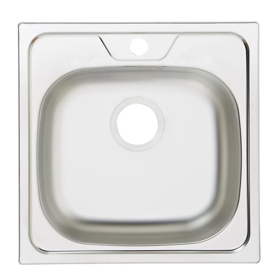 Évier de cuisine en inox satiné 1 bac à encastrer Gamow