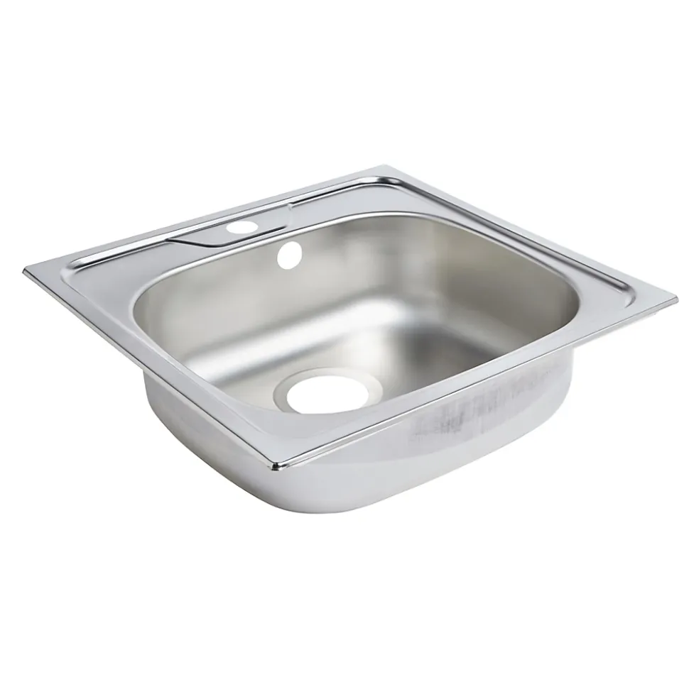 Évier de cuisine en inox satiné 1 bac à encastrer Gamow