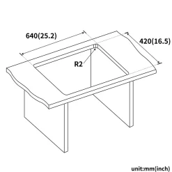 Évier de Cuisine inox 68 x 45 cm, Auralum MAX Évier 1 Bac, Lavabo Cuisine Montage Encastré ou Supérieur, avec Panier à eau