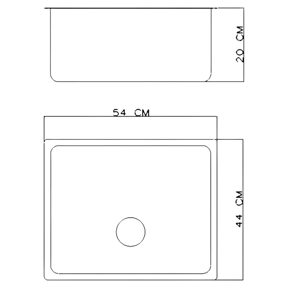 Évier de cuisine sous-plan 1 cuve XS en acier inoxydable Villach GoodHome