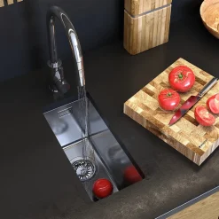 Évier en acier inoxydable Silvo22 Granitan Sous-plan/Encastré avec Siphon - 1 set