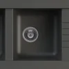 Évier en composite noir 2 bacs à encastrer Karta