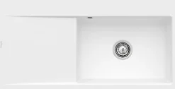 Évier en céramique 1 cuve à droite à encastrer Villeroy & Boch Subway Style blanc mat