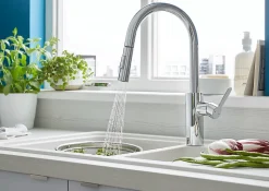 Évier en granit blanc 1,5 bacs à encastrer Arber