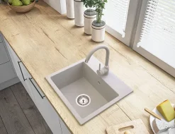 Évier en Granit Granitan Milos avec Siphon - 1 Pièce