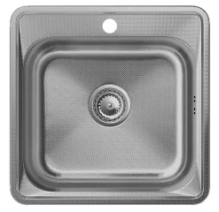 Évier en granit inoxydable Turi48 Unité simple avec siphon