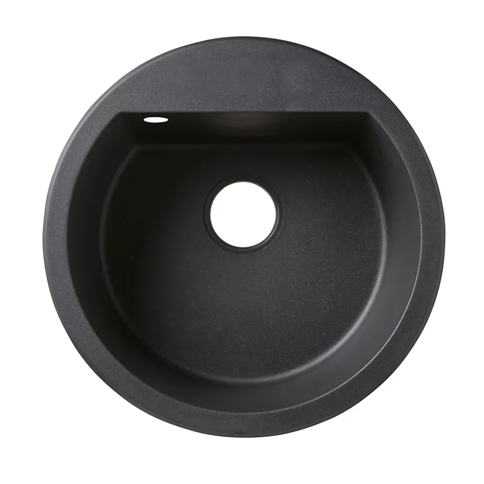 Évier en granit noir 1 bac à encastrer Drexler