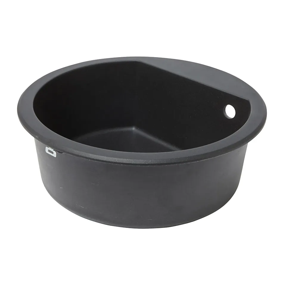 Évier en granit noir 1 bac à encastrer Drexler