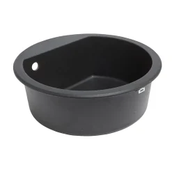 Évier en granit noir 1 bac à encastrer Drexler