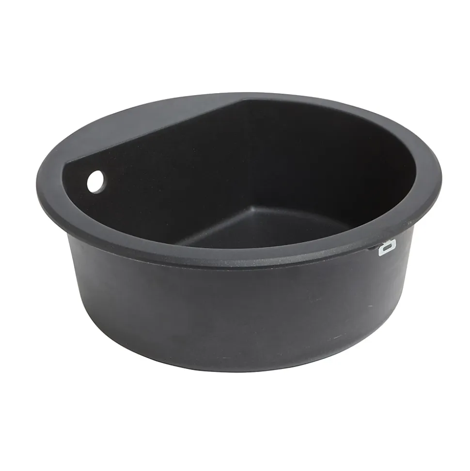 Évier en granit noir 1 bac à encastrer Drexler