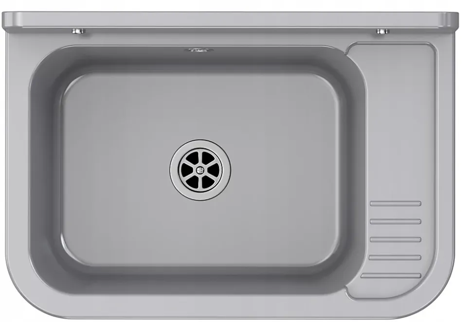 Évier en Granit Paron pour Garage, Buanderie Gris avec Siphon 1 pièce