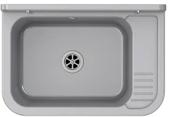 Évier en Granit Paron pour Garage, Buanderie, Local Technique avec Siphon et Robinet - 1 Set