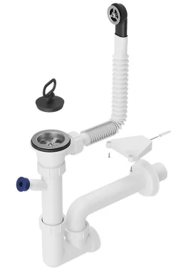 Évier en Granit pour Garage, Buanderie, Salle de Lavage avec Siphon et Robinet - Set Complet