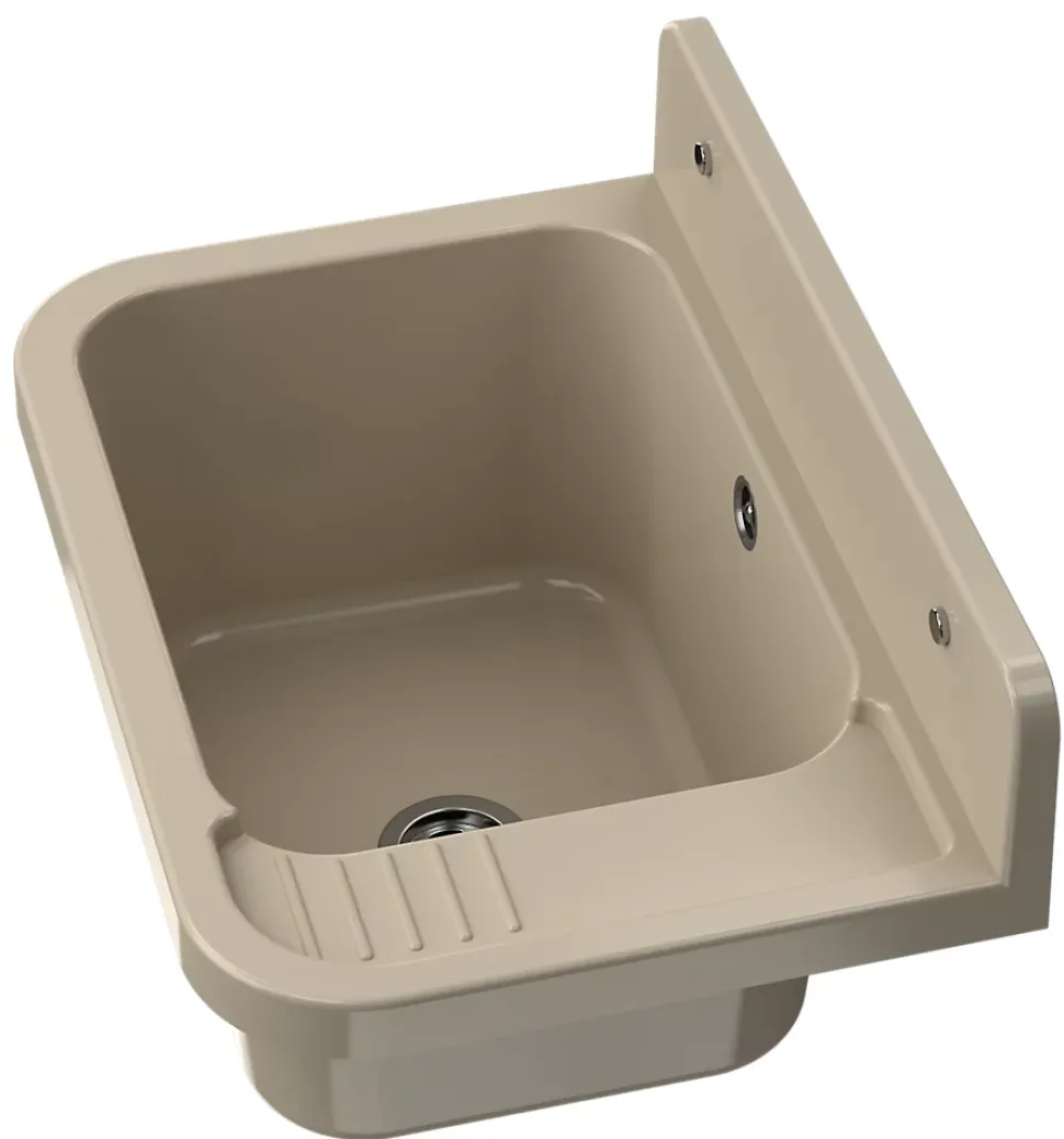 Évier en Granitan Paron pour Garage ou Buanderie Beige