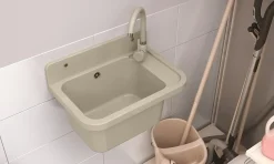 Évier en Granitan Paron pour Garage ou Buanderie Beige