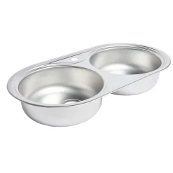 Évier en inox 2 bacs à encastrer Nye