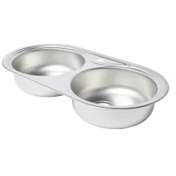 Évier en inox 2 bacs à encastrer Nye