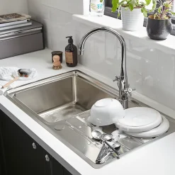 Évier en inox 1 bac à encastrer Apollonia