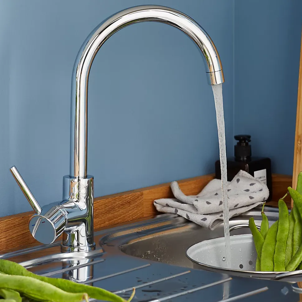 Évier en inox poli 1 bac à encastrer Nakaya