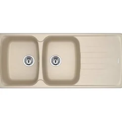Évier Franke AZG 621 deux cuves 116x50 cm avoine