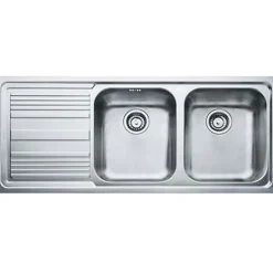 Évier FRANKE LLX 621 inox satiné 2 bacs 1160x500 mm