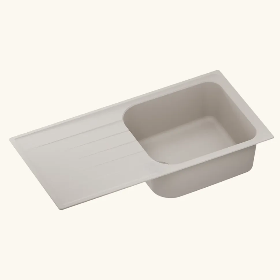 Évier granit beige everest Schock VIOLA 1 grand bac 1 égouttoir