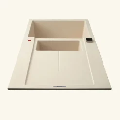 Évier granit beige Luisina TAM TAM 1 bac et demi - 1 égouttoir