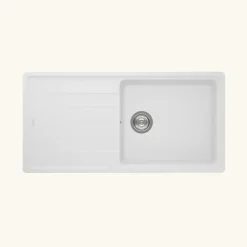 Évier granit blanc Schock ELEMENT 1 grand bac 1 égouttoir