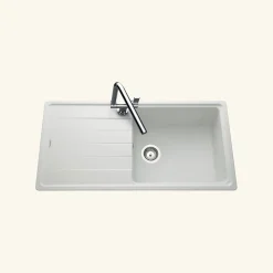 Évier granit blanc Schock ELEMENT 1 grand bac 1 égouttoir