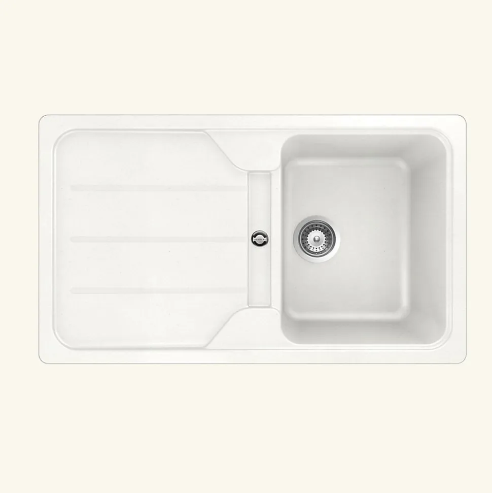 Évier granit blanc Schock FORMHAUS 1 bac 1 égouttoir